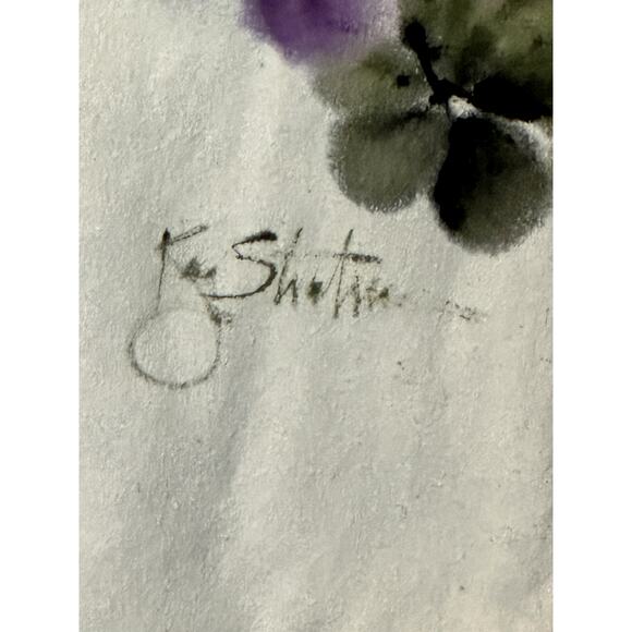 NWT One-of-a-Kind Oriental Painting by Kay Stratman "Singing Bird" 100% Silk - Picture 12 of 16